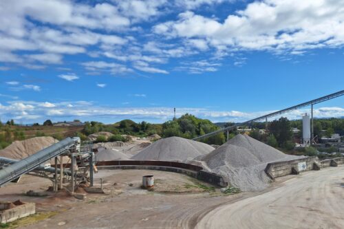 View over the recycling plant