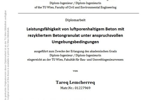 Erste Seite der Diplomarbeit von Tareq Lemcherreq